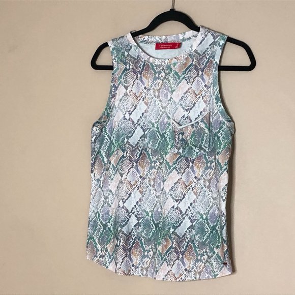 SOLD n:Philanthropy Teal Snake Noir Tank - Picture 5 of 9